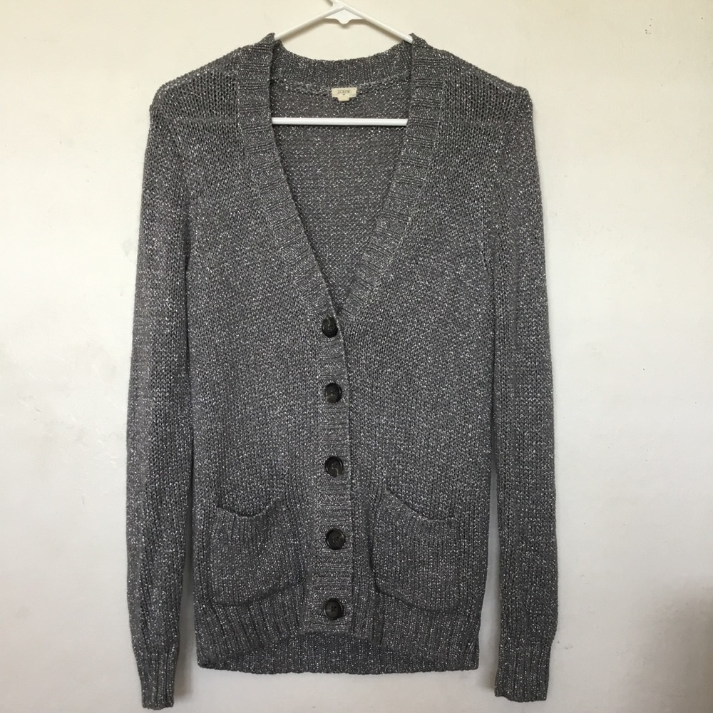 J.Crew Metallic Knit Cardigan